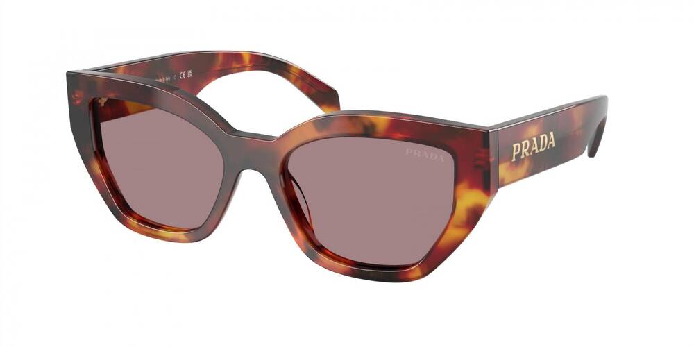 NEW PRADA women's 0pr a09s 22a20i 53 butterfly sunglasses in poppy tortoise / li